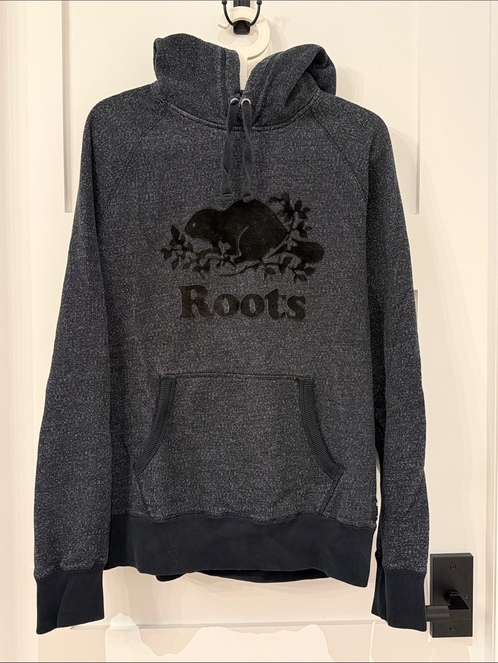 Roots Men's Charcoal Black Heather Pullover Hoodie